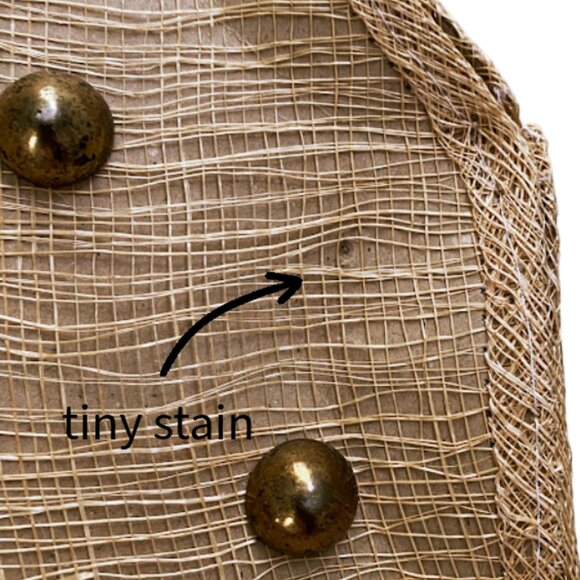 Vintage 50s Artisan Wicker Woven Straw Raphia Shoulder Bag Embroidered Flowers - Picture 8 of 15